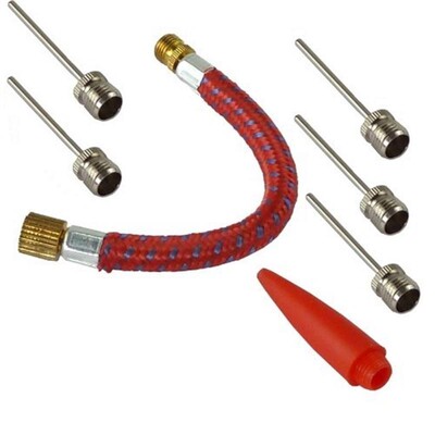 7PCS Bicycle Pump Adaptor Inflating Needle Hose Inflate Pum