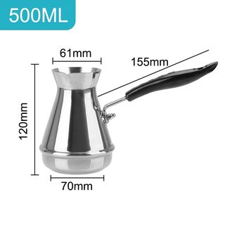 HILIFE 1 pcs Stainless Steel European Long Handle Moka Pot T