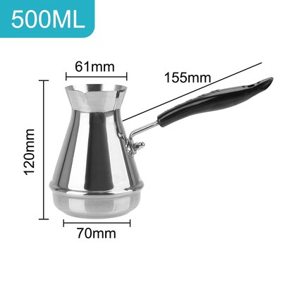HILIFE 1 pcs Stainless Steel European Long Handle Moka Pot T