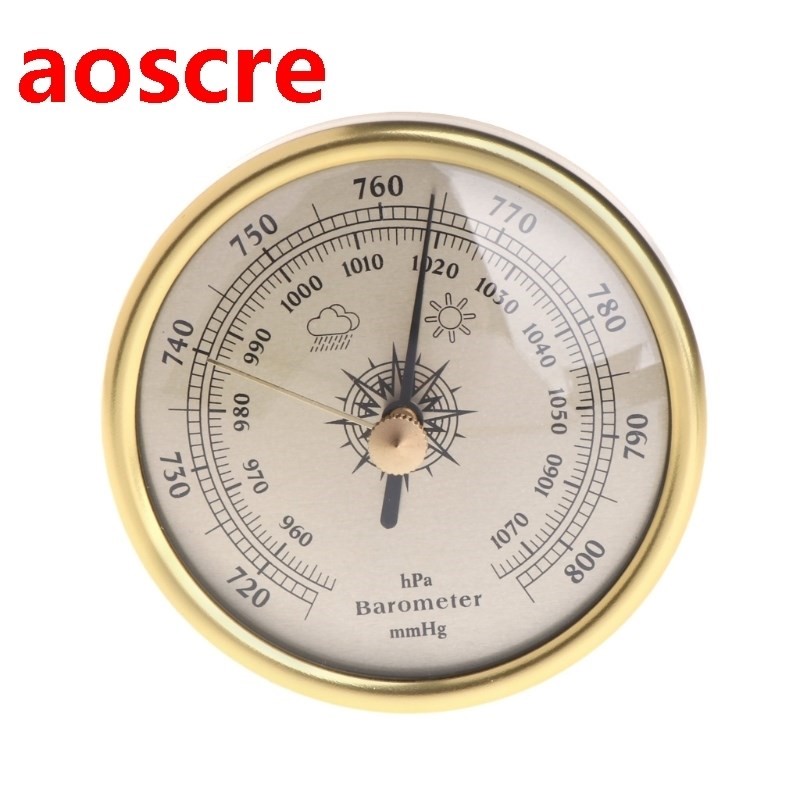 72mm Wall Hanging Barometer 1070hPa Gold Color Round Dial Ai