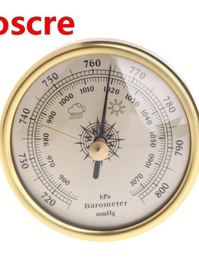 72mm Wall Hanging Barometer 1070hPa Gold Color Round Dial Ai