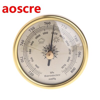 72mm Wall Hanging Barometer 1070hPa Gold Color Round Dial Ai