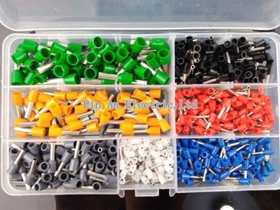 600Pcs Insulated Cord End Terminal Bootlace Cooper Ferrules