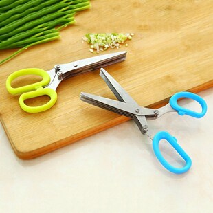 Multifunctional stainless steel kitchen scissor spice chopp