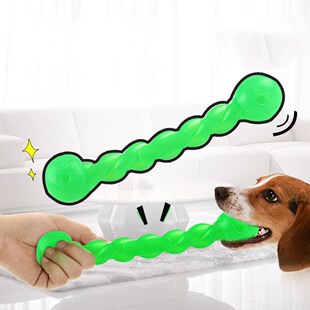 Rubber Dog Toy Twist Floating Stick Dog Bite Molar Puzzle In