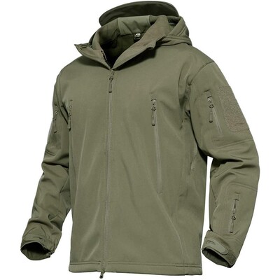 Tactical Jacket Men's Hooded Military Thermal Fleece Water R