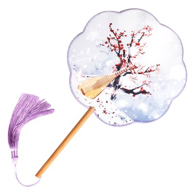 Antique flower round fan female palace restoring ancient