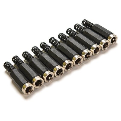 10 Pcs 2.1mm x 5.5mm Female DC Power Plug Socket Jack Adapte
