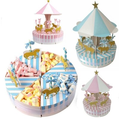 Paper Carousel Gift Box Wedding Favors Souvenirs Romantic Ca