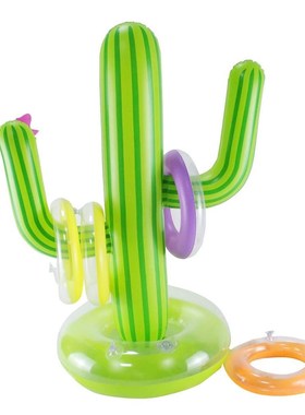 5pcs Inflatable Cactus Ring Toss Game Set Funny Beach Party