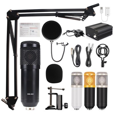 bm 800 microphone 48V phantom power microphone for pc compu