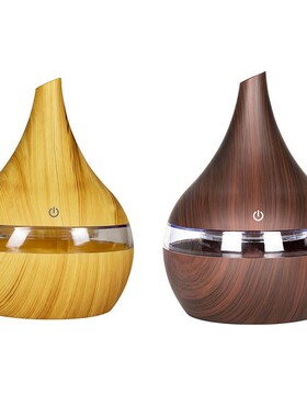 300ml USB Electric Aroma Air Diffuser Wood Ultrasonic Air Hu