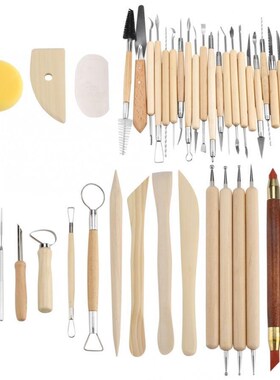 42Pcs Ceramic Pottery Crafts Tools Set Clay Sculpting Carvin