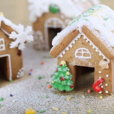 2017 New 3D Christmas Gingerbread House Biscuit Cookie Cutte