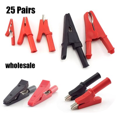 25pairs 10A 30A 50A Crocodile Test Adapter Alligator Clip Pr