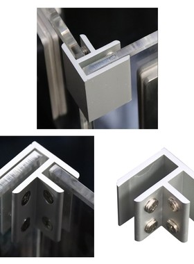 2pcs NO Dril Glass Angle Clamp Handrail Balustrade Bracket f