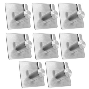 10Pcs 4Pcs Stainless Steel 3M Self Adhesive Hooks Sticky Wal