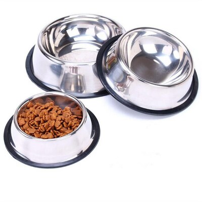 New Dog  Bowls Stainless Steel Travel Footprint Feeding F