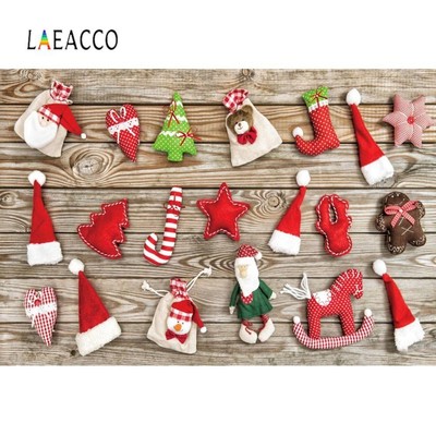 Laeacco Vinyl Christmas Backdrops Photography Santa Clause