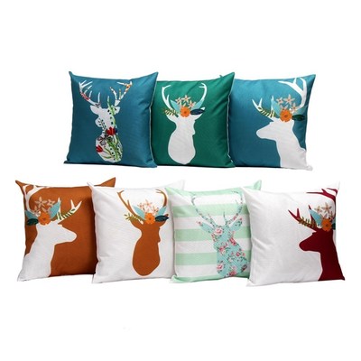 Christmas Pillow Case Sofa Waist Throw Cushion Cover Home