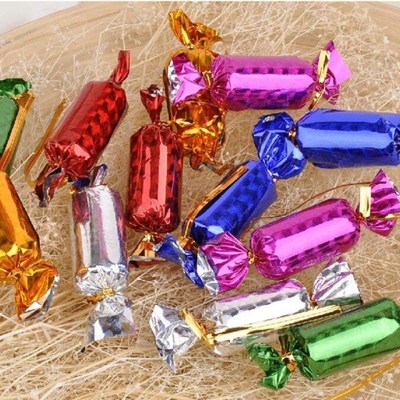 12 PCS Mixed Color Christmas Candy Ornament For Christmas Tr