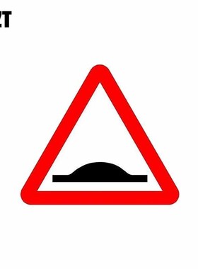 11.8CM*10.3CM Warning Car er Speed Bumps Ahead PVC Decal 12-