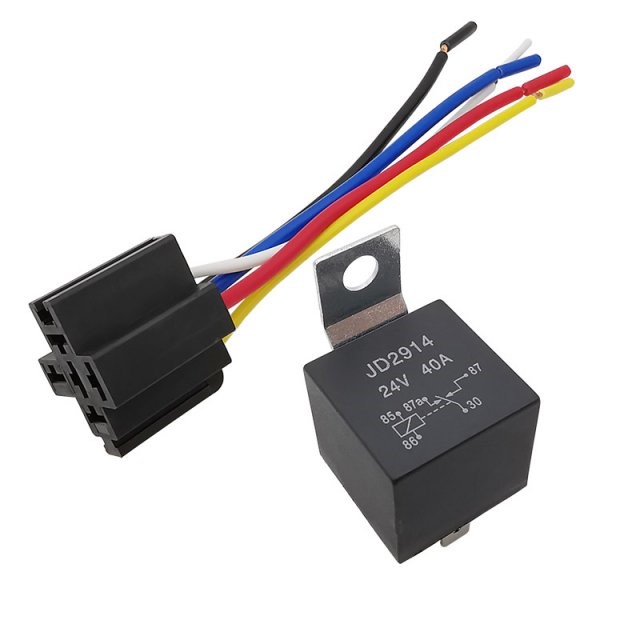 1Pcs JD2914 Waterproof Car Relay 24V 40A 5 Pin Automotive Re