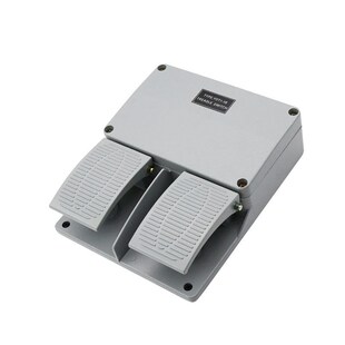 Foot switch YDT1-16 aluminum shell gray double pedal switch