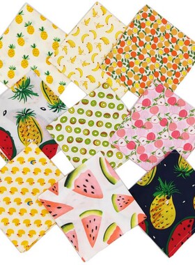 Fruit Print Pet Dog Bandana Small Dog Cat Scarf Adjustable C