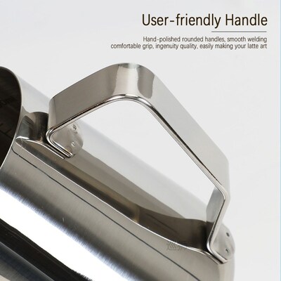 Coffee Latte Milk Frothing Jug Milk Frother Pitcher Stainles