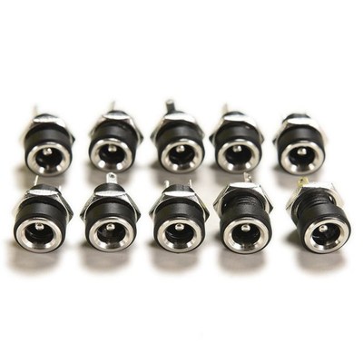 10PCS DC Power Supply Jack Socket Female Panel Mount Connect
