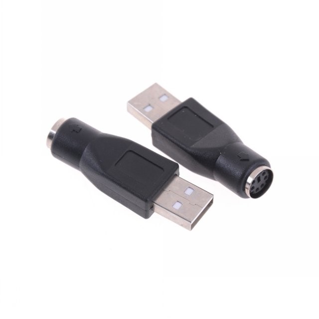 Newest 2pcs/lot USB Male For PS2 Female Cable Adapter Conver