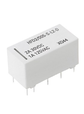 5V Coil Bistable Latching Relay DPDT 2A 30V DC 1A 125V AC HF