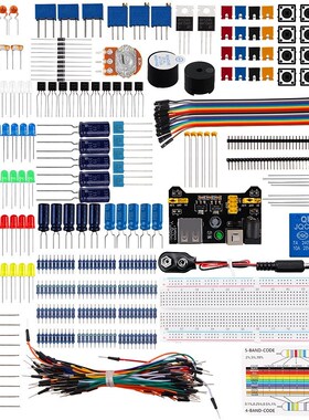 Diy Electronics Basic Starter Kit Breadboard,Jumper wires,Re