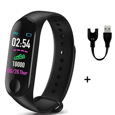 M3plus smart bracelet heart rate pedometer call reminder mes