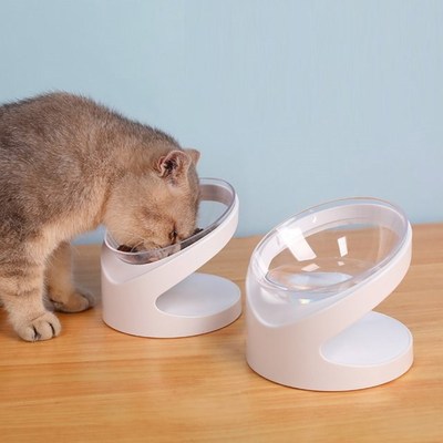 Dog Cat Feeding Bowl with Stand 15 Degree Neck Protector Ant