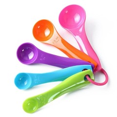 5-piece Set Plastic Measuring Spoons Contains Teaspoons Tabl