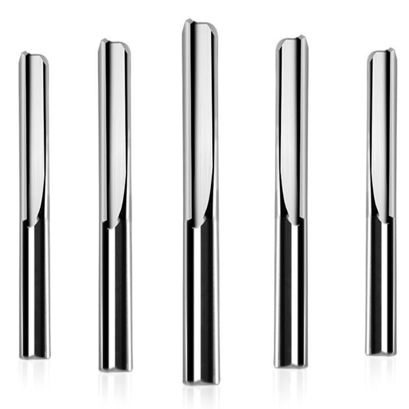 tungsten steel cnc double flutes edged cutter straight bit w