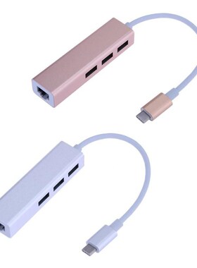 USB 3.1 Type-C to 3x USB 3.0 HUB with RJ45 Gigabit Ethernet