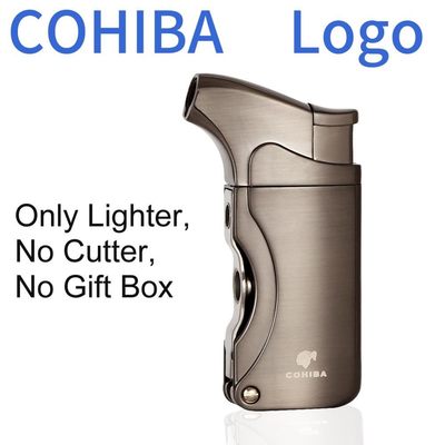 COHIBA Cigar Lighter Cutter Accessories Set Gas Lighters Sha