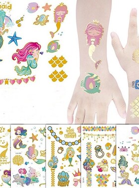 1PC Mermaid Tattoo Set Child Temporary Tattoo Sticker Body T