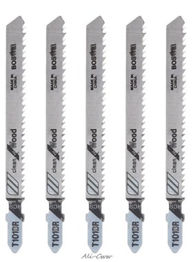5 PCS/Set T101BR HCS 100 mm Jigsaw Blades Clean applies to