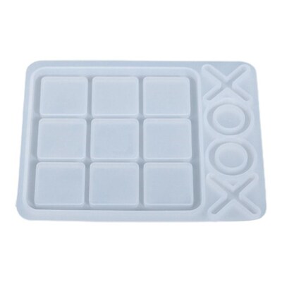 Crystal Epoxy Resin Mold Funny Game Tic-Tac-Toe Cabochons OX
