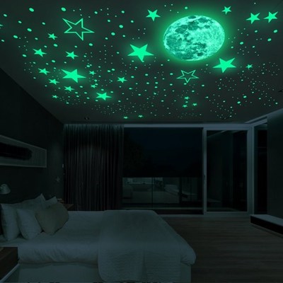435pcs/set DIY Self-adhesive Wall Sticker 3D Star Dot Lumino
