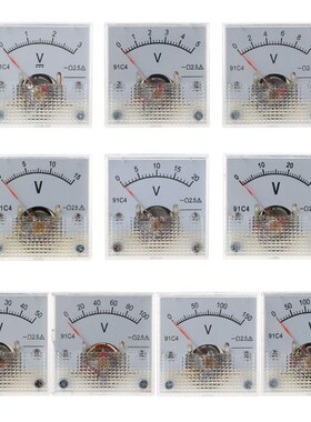 91C4 DC Voltmeter Analog Panel Voltage Meter Mechanical Poin