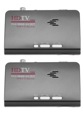 DVB-T-T2 Receiver AV to VGA Terrestrial HDMI USB 1080P HDTV