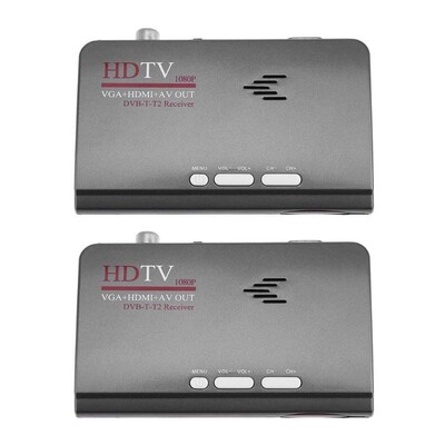 DVB-T-T2 Receiver AV to VGA Terrestrial HDMI USB 1080P HDTV