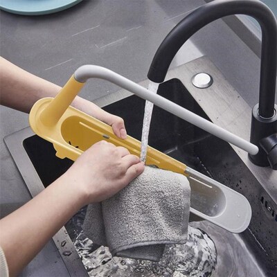 Kitchen Sinks Organizer Telescopic Sink Shelf Soap Drain Sto