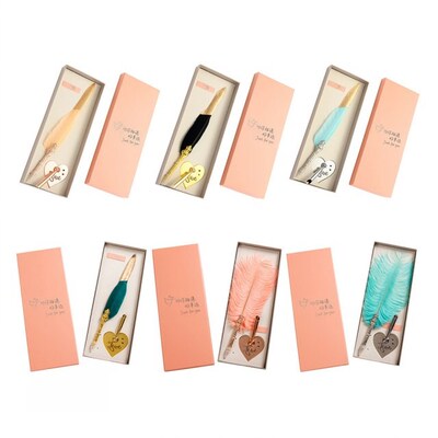 Stationery Gift Box English Calligraphy Feather Dip Pen Set