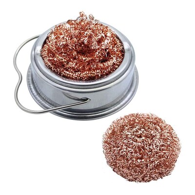 Solder Iron Tip Holder Steel Wire Ball Cleaner Soldering Iro